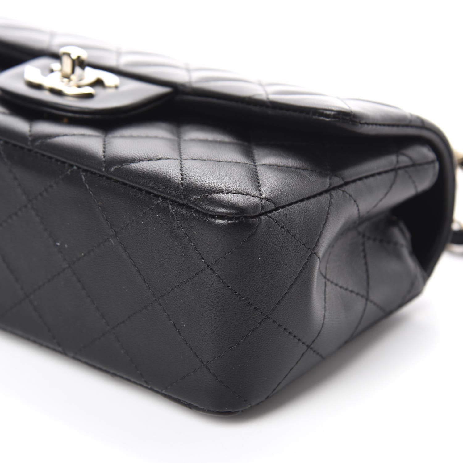 Chanel Lambskin Quilted Mini Rectangular Flap Black 7 of 11