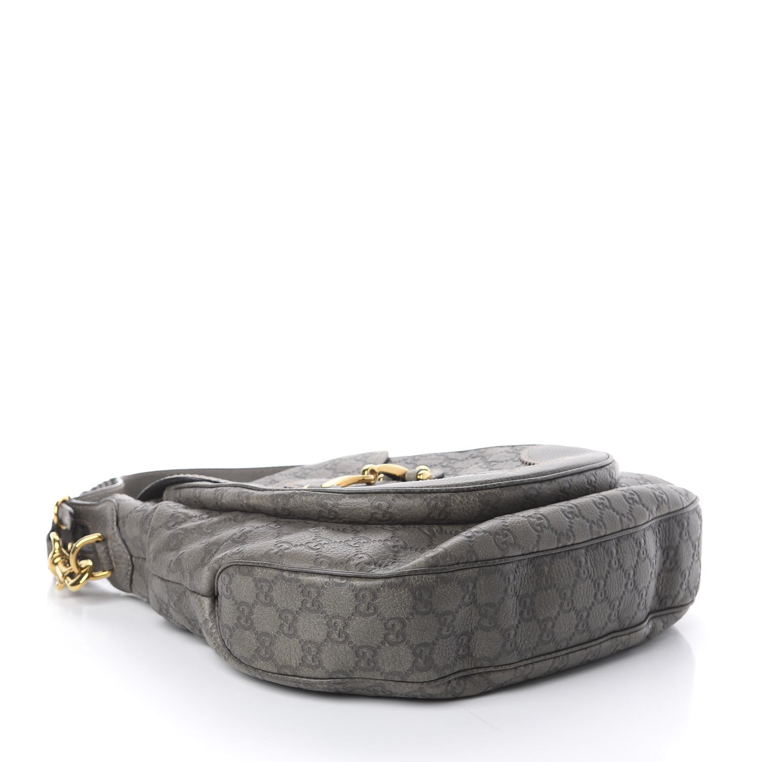 Gucci Guccissima Large New Pelham Satchel Grey 3 of 8