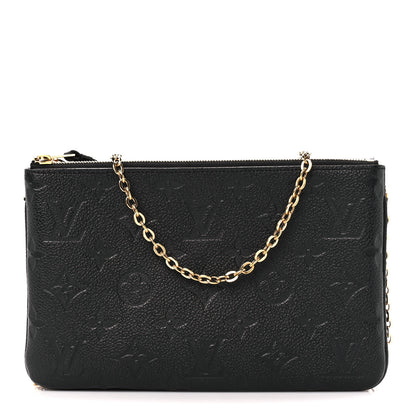 Louis Vuitton Empreinte Double Zip Pochette Black 1 of 13