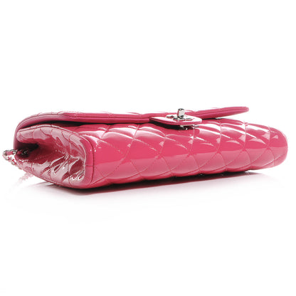 Chanel Patent Quilted Clutch with Chain Flap Pink 4 of 9