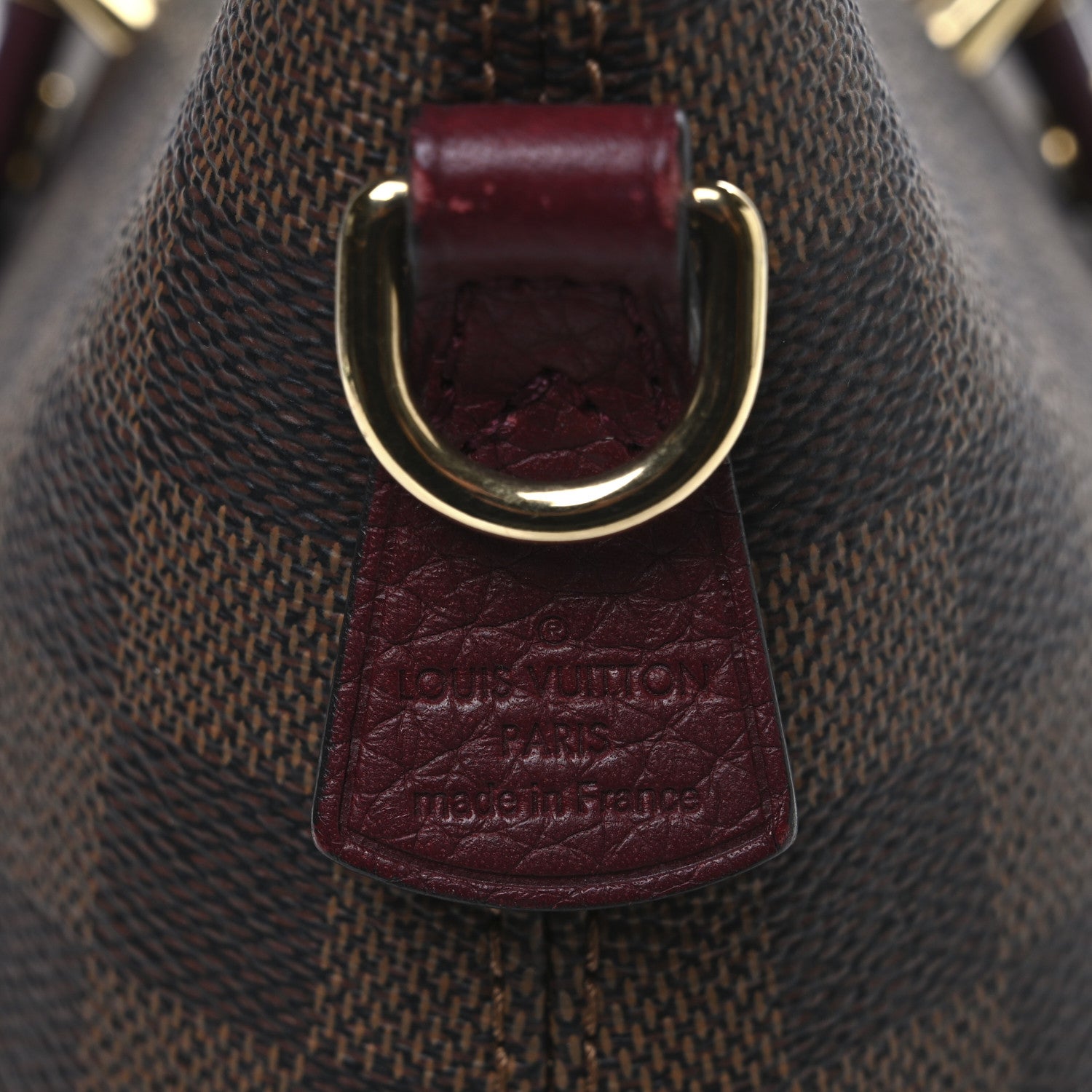Louis Vuitton Damier Ebene Cuir Taurillon Hyde Park Fuchsia 6 of 8