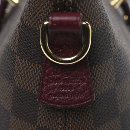 Louis Vuitton Damier Ebene Cuir Taurillon Hyde Park Fuchsia 6 of 8