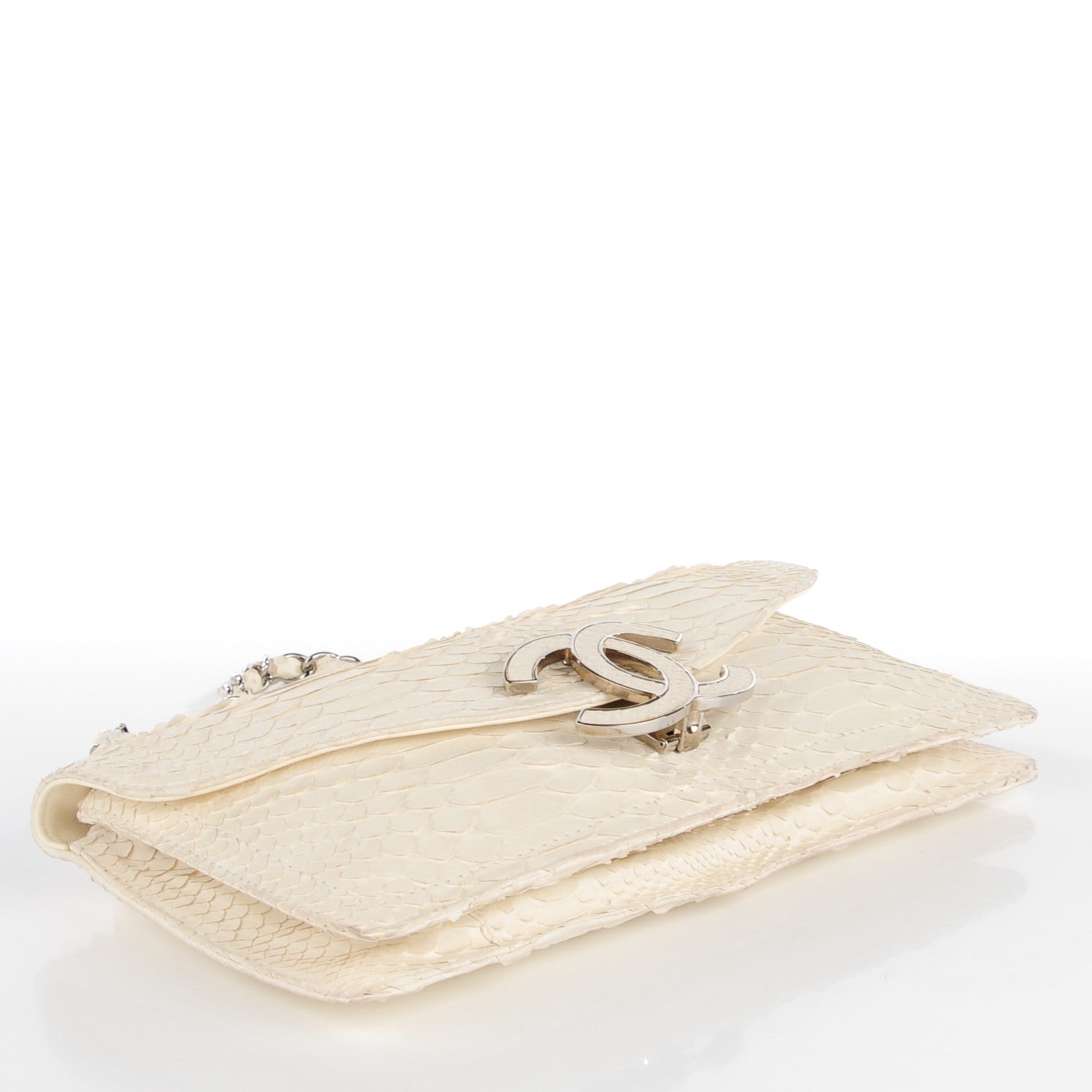 Chanel Python Pochette Flap White 4 of 9