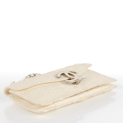 Chanel Python Pochette Flap White 4 of 9