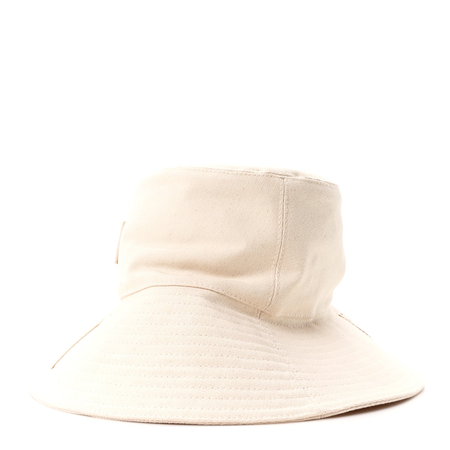 Loewe Canvas Calfskin Fisherman Bucket Hat 57 Soft White 1829410