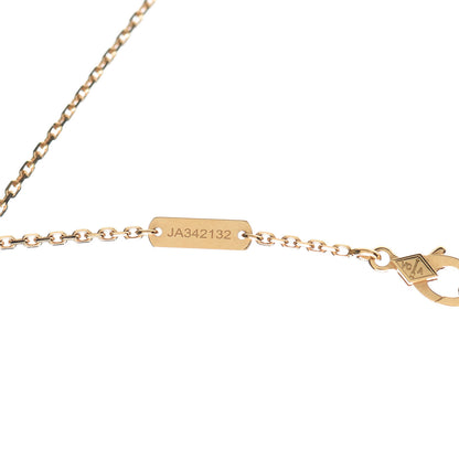 Van Cleef & Arpels 18K Yellow Gold Diamond Yellow Mother of Pearl Vintage Alhambra Pendant Necklace 6 of 9