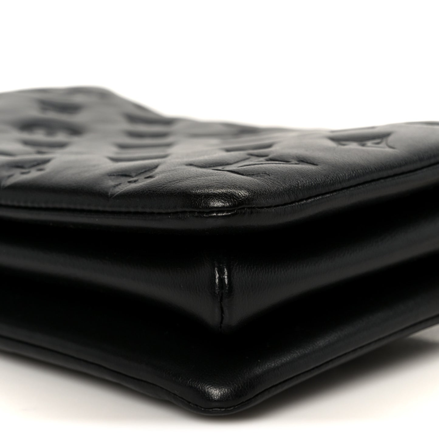 Lambskin Embossed Monogram Coussin BB Black Black