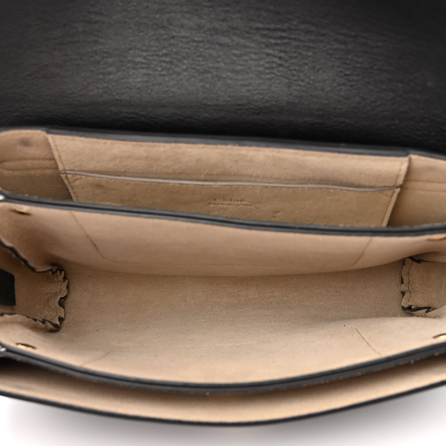 Chloe Suede Calfskin Small Faye Shoulder Bag Black 5 of 9