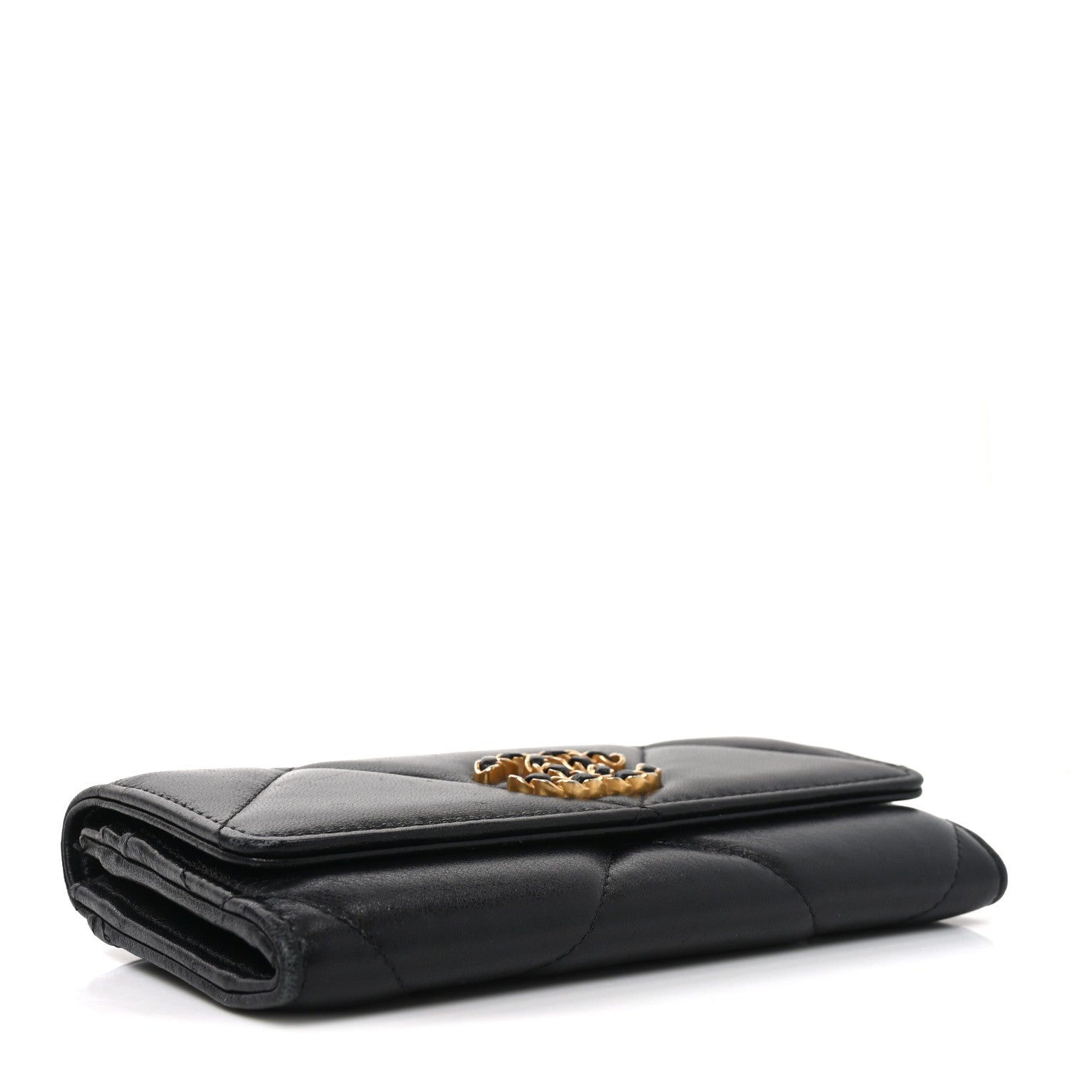 Chanel Lambskin Quilted Chanel 19 Flap Wallet Black 4 of 8