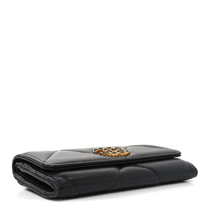 Chanel Lambskin Quilted Chanel 19 Flap Wallet Black 4 of 8