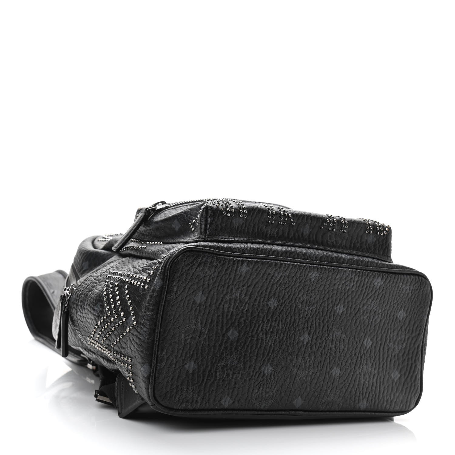 MCM Visetos Studded Medium Stark Gunta Backpack Black 4 of 11