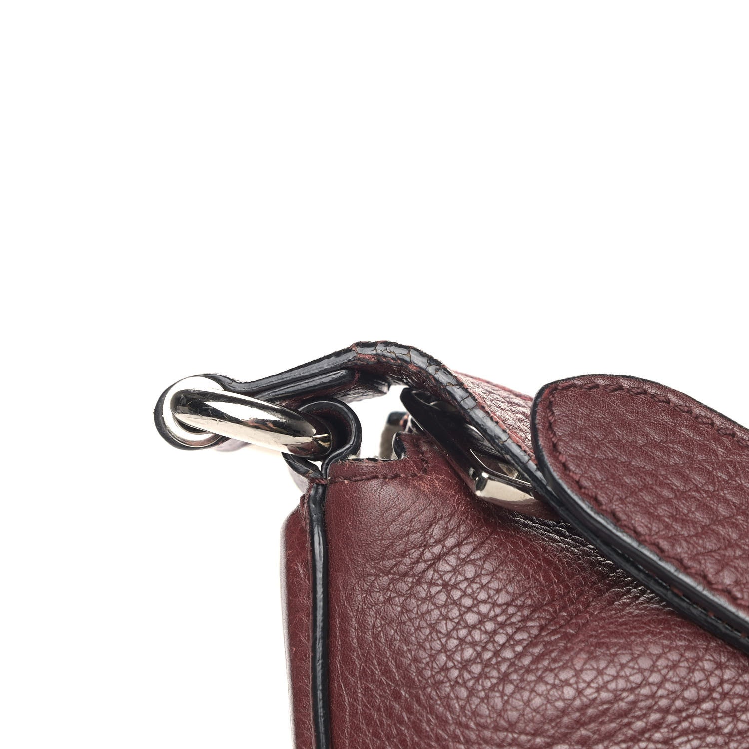 Gucci Pebbled Calfskin Medium Soho Messenger Bag Bordeaux 6 of 14