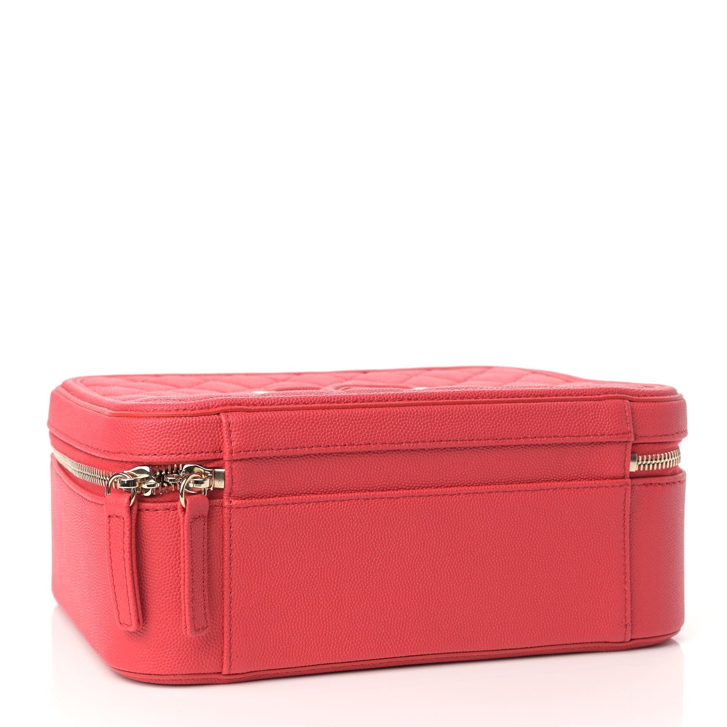 Chanel Caviar Quilted Large CC Filigree Vanity Case Red 4 of 10