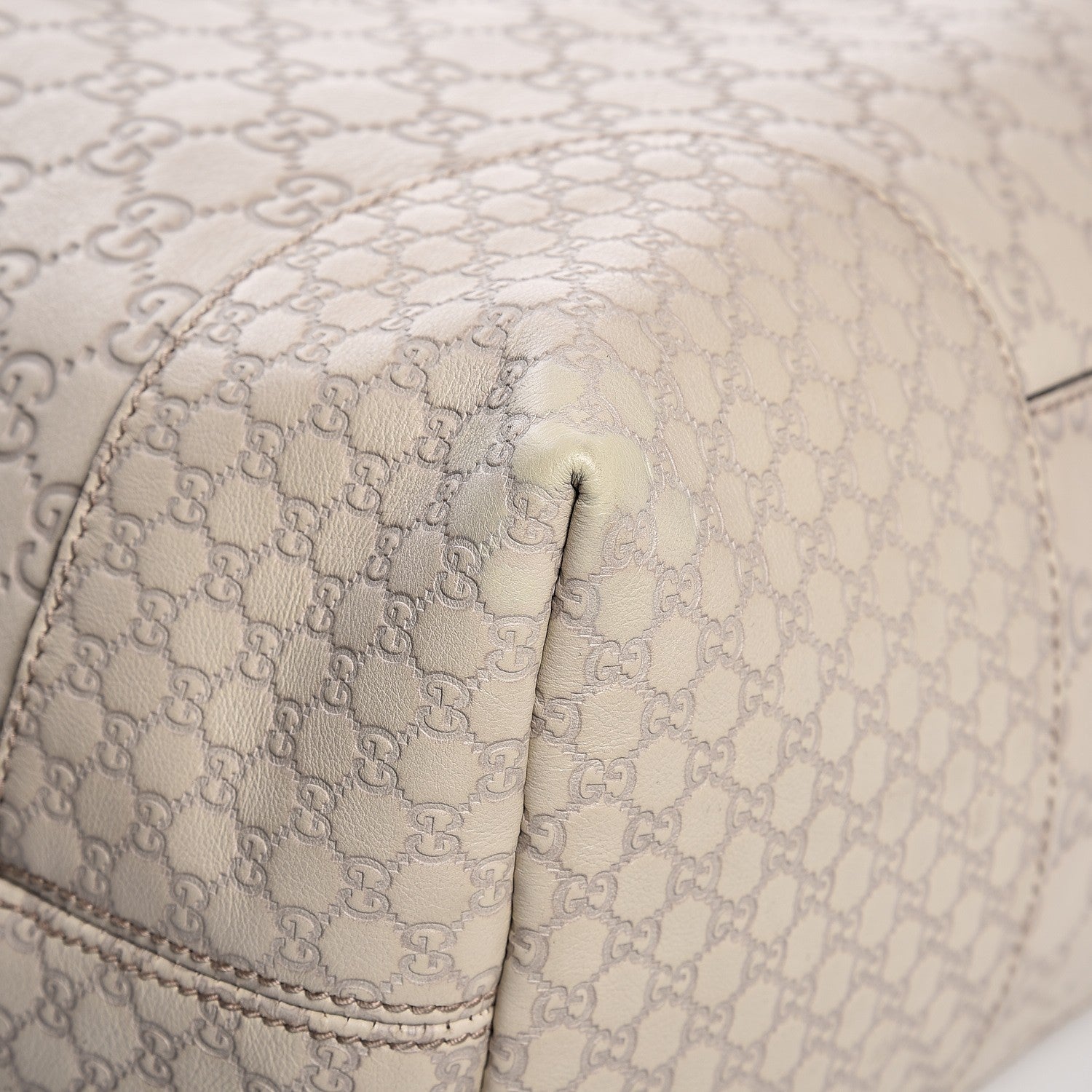 Gucci Guccissima Large Bree Foldover Tote Off White 10 of 11