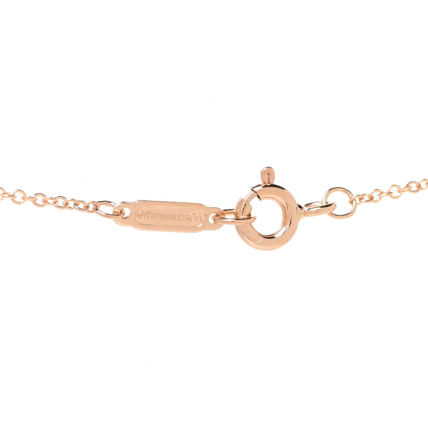 Tiffany 18K Rose Gold Mini Heart Key Pendant Necklace 5 of 5