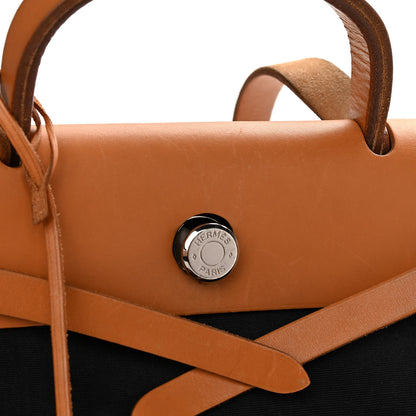 Hermes Barenia Toile Herbag 2 in 1 PM Black 18 of 19