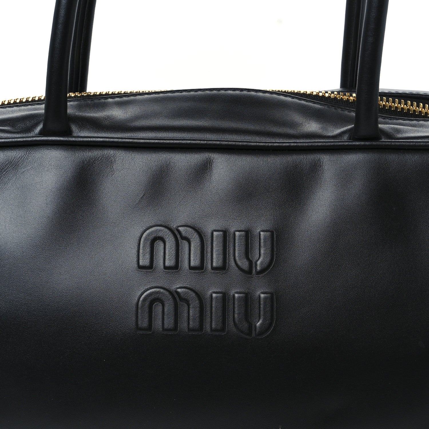 Miu Miu Soft Calf Softy Large Beau Top Handle Bag Black 6 of 10