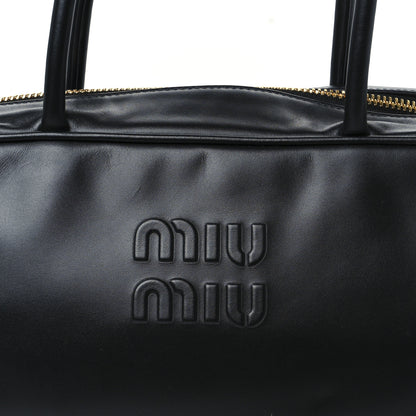 Miu Miu Soft Calf Softy Large Beau Top Handle Bag Black 6 of 10