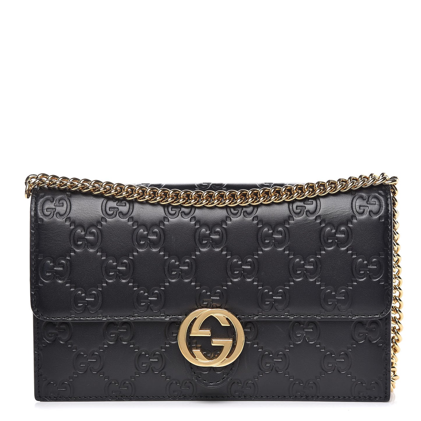 Guccissima Icon Chain Wallet Black