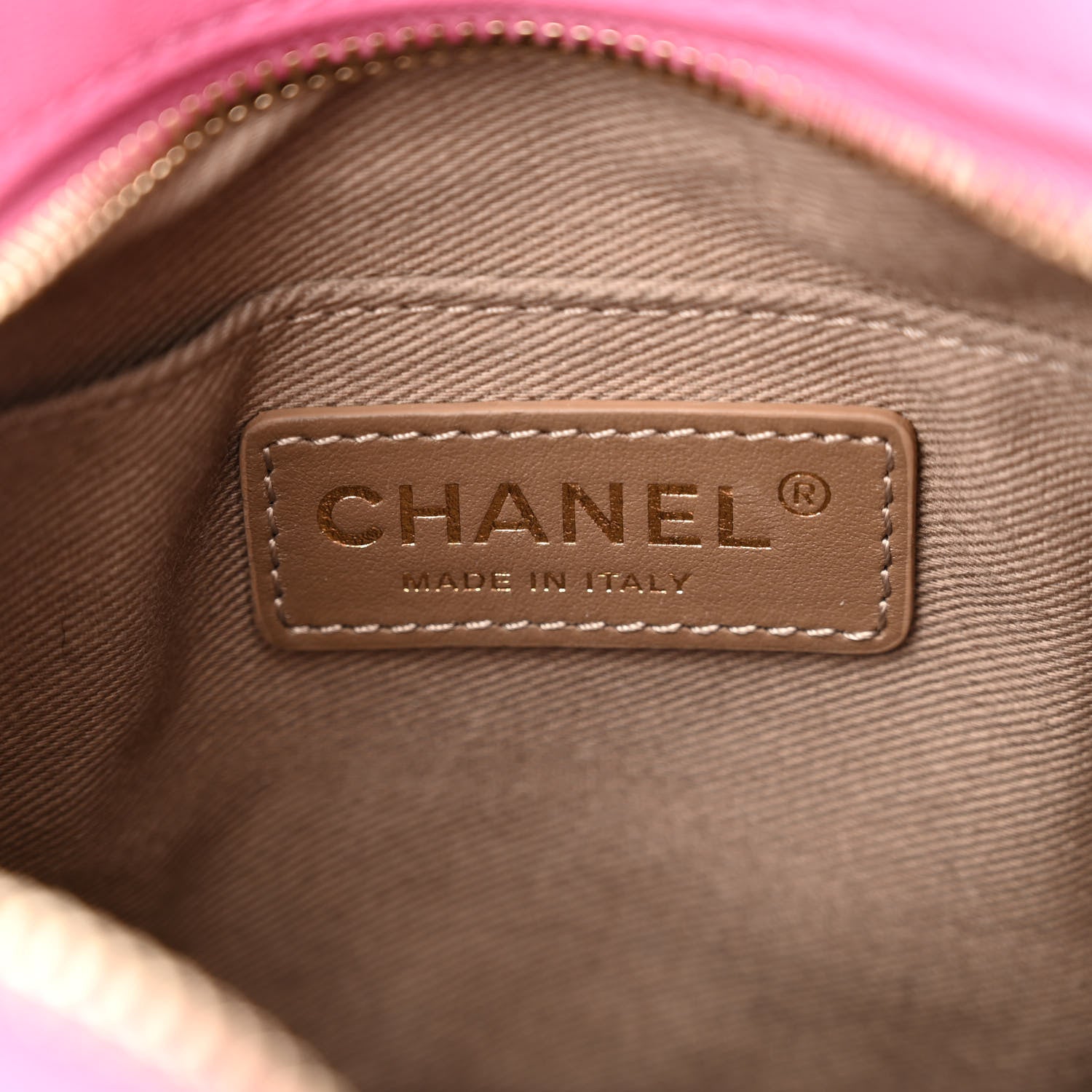 Chanel Goatskin Stitched Casual Trip North South Camera Case Pink 6 of 10