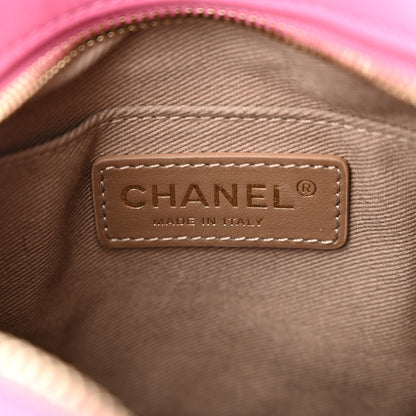 Chanel Goatskin Stitched Casual Trip North South Camera Case Pink 6 of 10