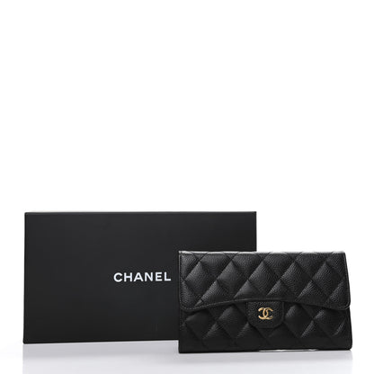 Chanel Caviar Quilted Large Flap Wallet Black 10 of 10