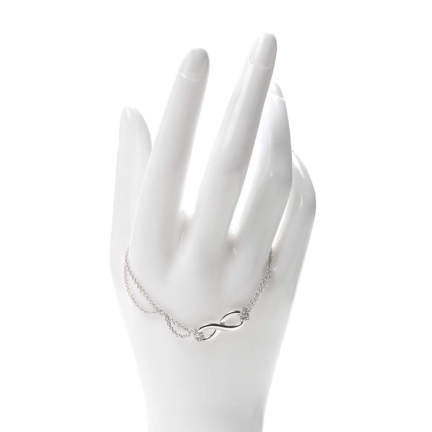 Sterling Silver Infinity Double Chain Bracelet