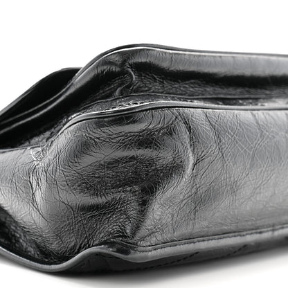 Saint Laurent Crinkled Calfskin Matelasse Monogram Medium Niki Chain Satchel Black 9 of 10