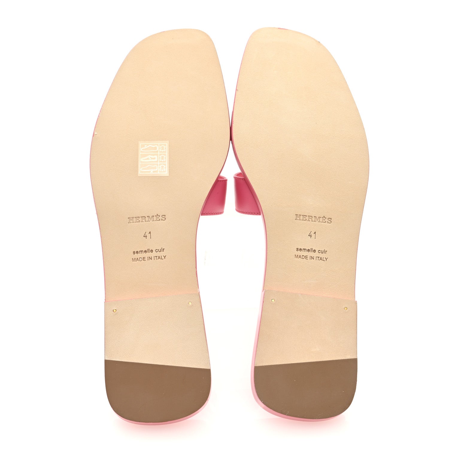 Hermes Box Calfskin Oran Sandals 41 Rose Petale 5 of 8
