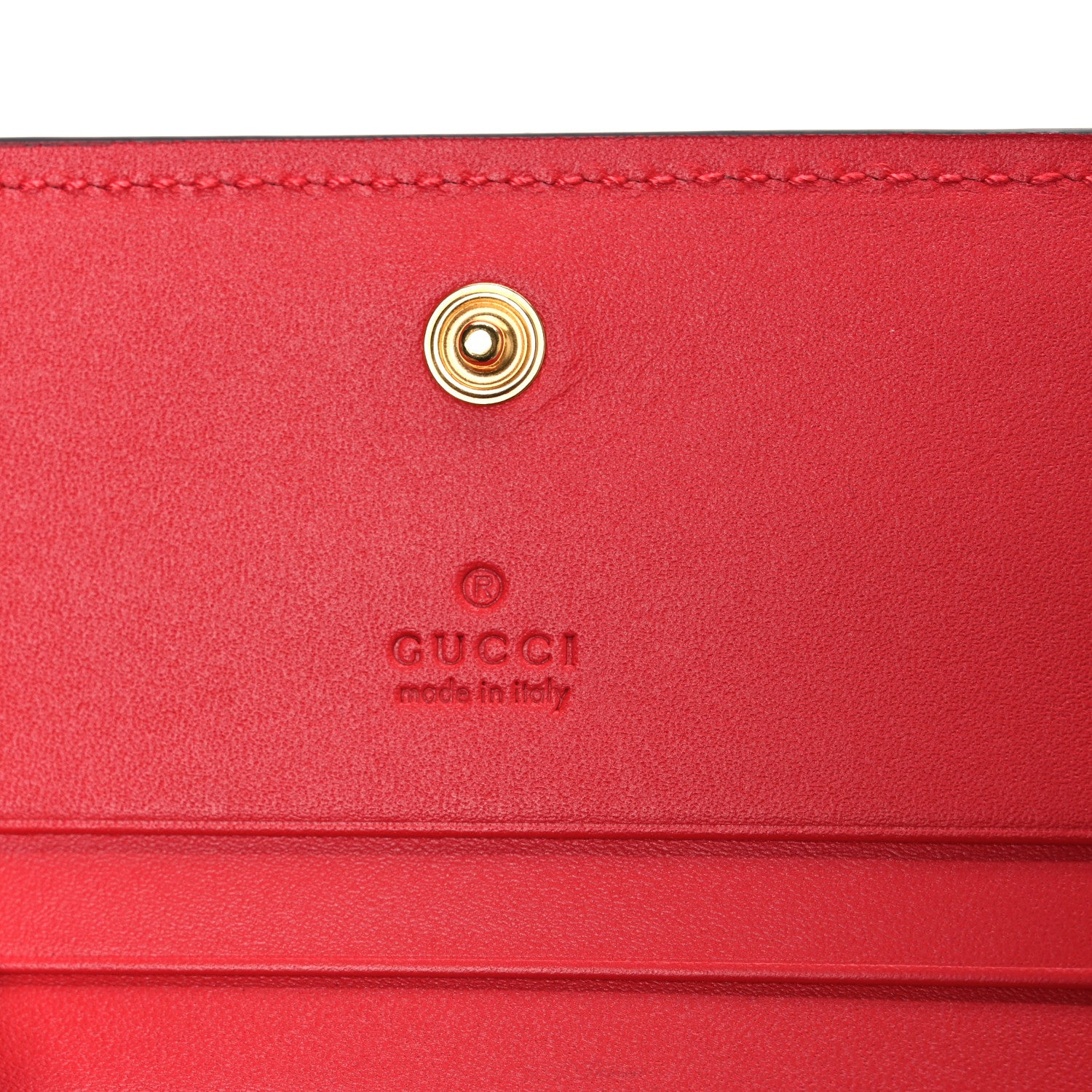 Gucci GG Supreme Monogram Moon Calfskin Love Valentines Day Card Case Beige Ebony New Geranium 6 of 7