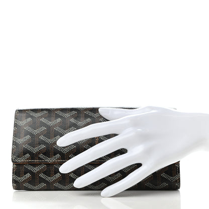 Goyard Goyardine Varenne Long Wallet Black Gold 2 of 7