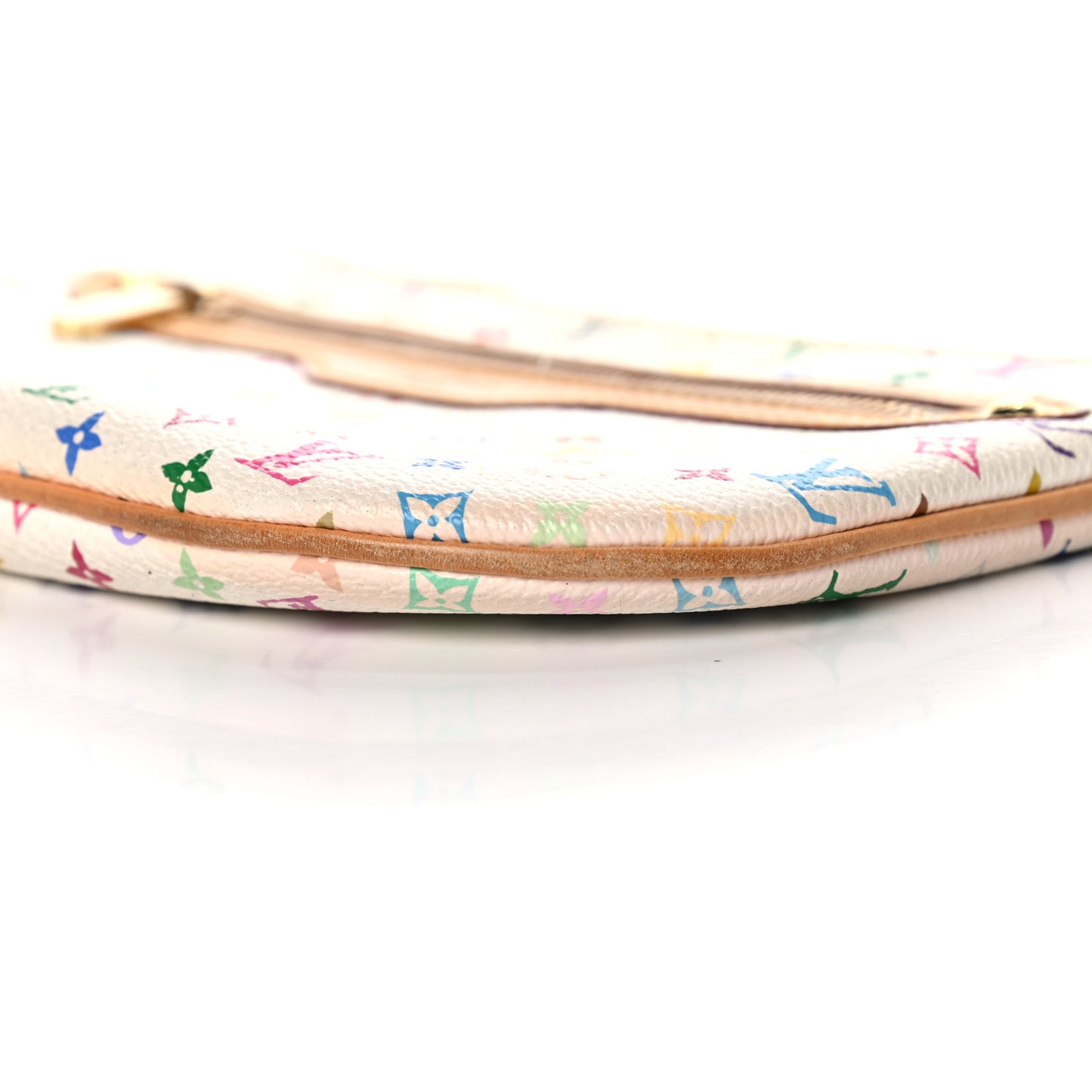 Monogram Multicolor Pochette Plate GM White