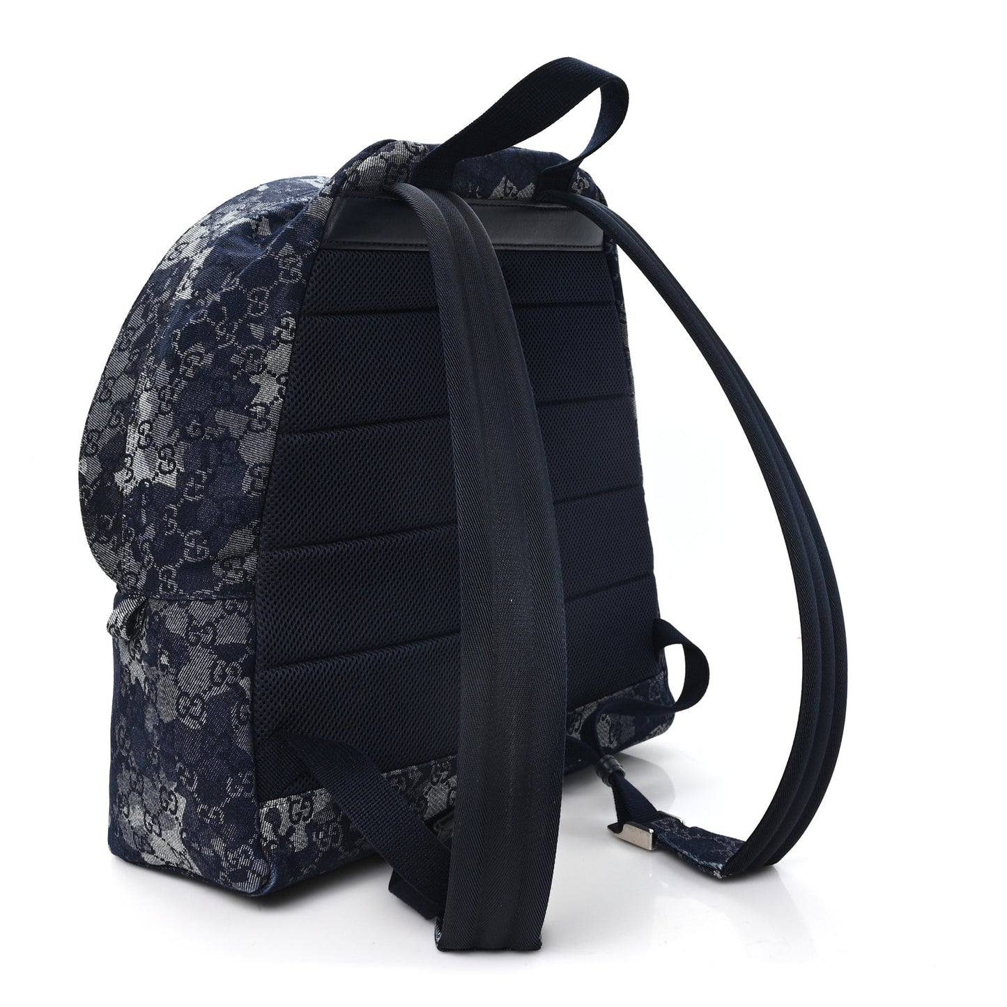 Denim Monogram Camouflage Large Backpack Blue