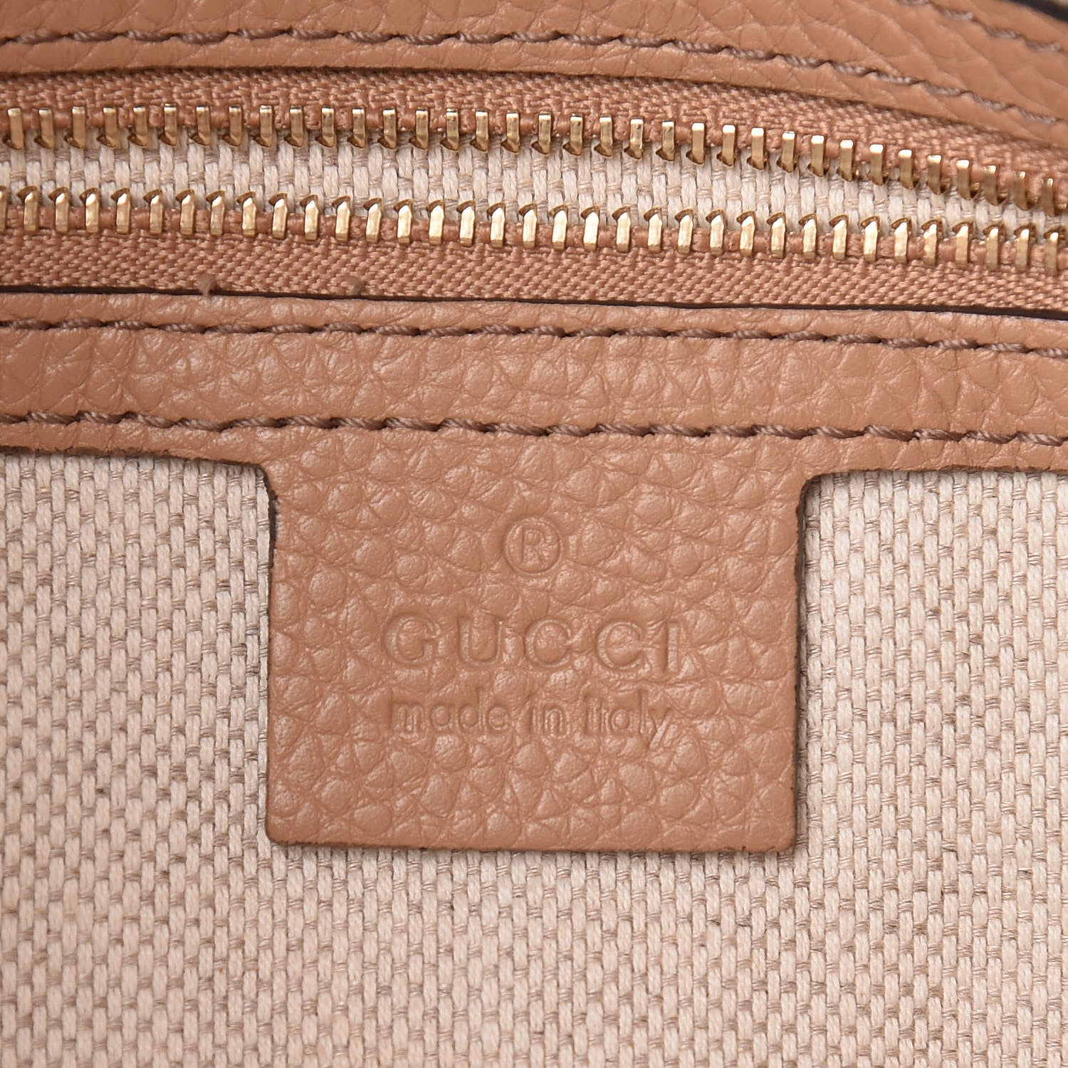Gucci Pebbled Calfskin Medium Soho Chain Shoulder Bag Camelia 6 of 18
