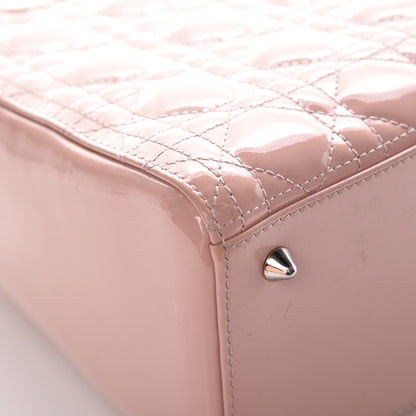 Christian Dior Patent Cannage Medium Lady Dior Rose Clair 18 of 25