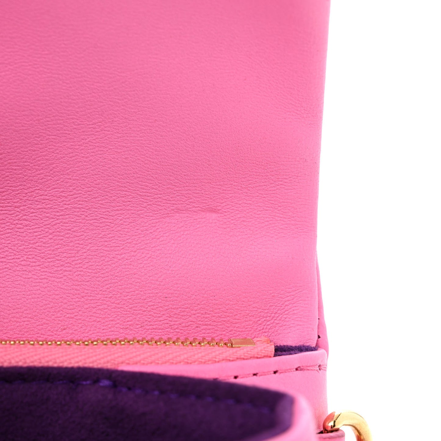 Lambskin Embossed Monogram Vuittamins Pochette Coussin Rose Violet