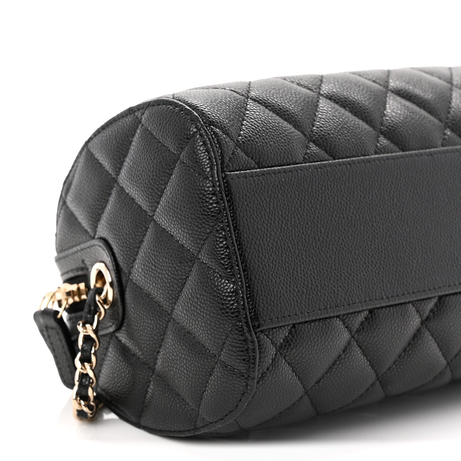 Chanel Caviar Quilted Barrel Clutch With Chain  Black 9 of 11