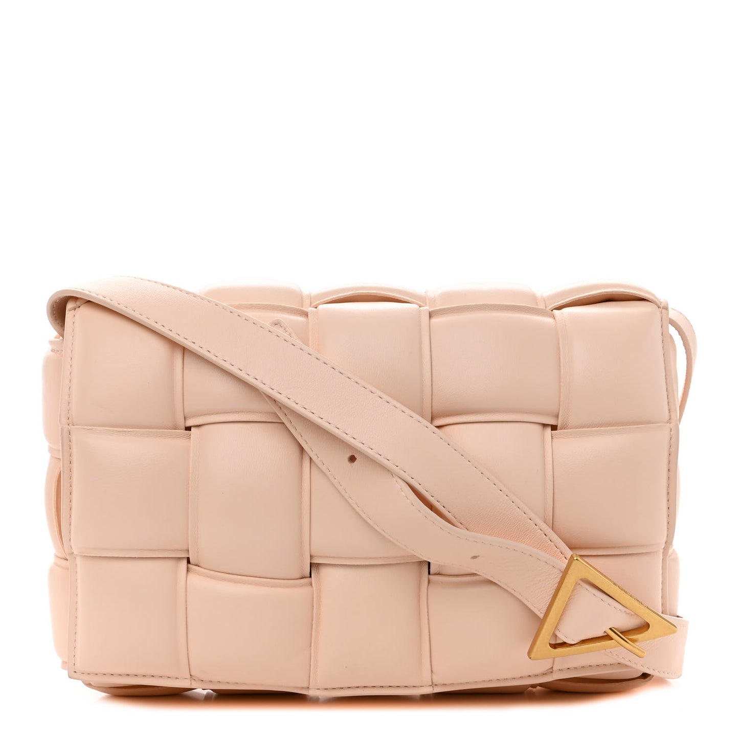 Nappa Maxi Intreccio Padded Cassette Crossbody Bag Melon Washed