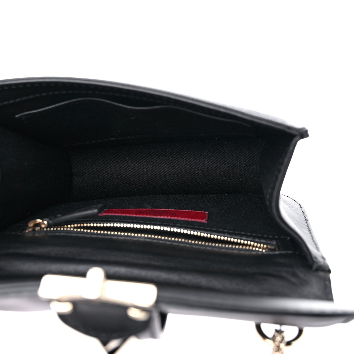 Valentino Garavani Vitello Small Glam Lock Rockstud Flap Black 5 of 9