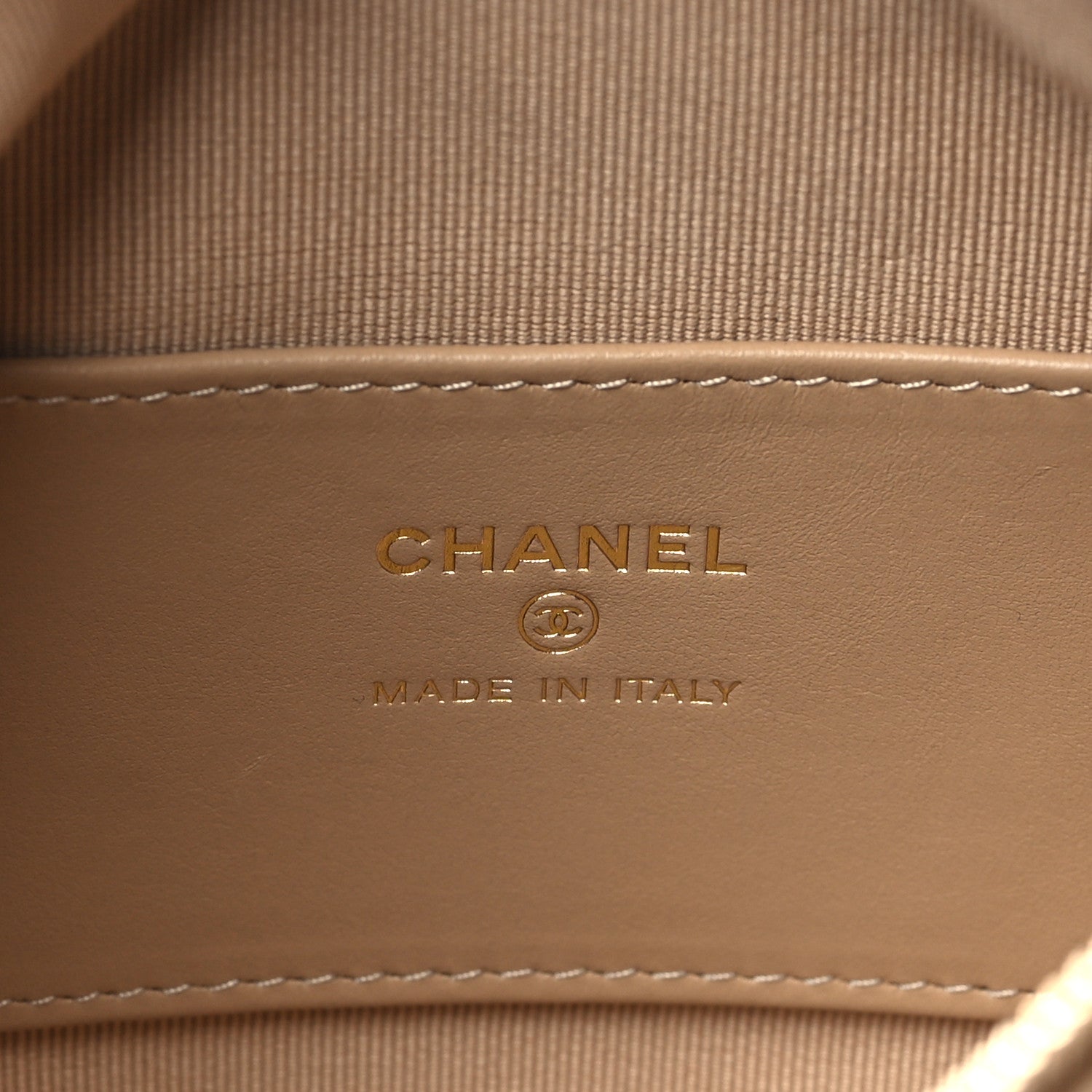 Chanel Shiny Caviar Quilted Bow Pouch Hobo Dark Beige 6 of 10