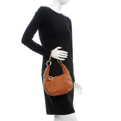 Fendi Lambskin Small Chef Chain Hobo Brown 2 of 11