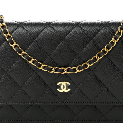 Chanel Caviar Quilted Wallet On Chain WOC Black 9 of 12