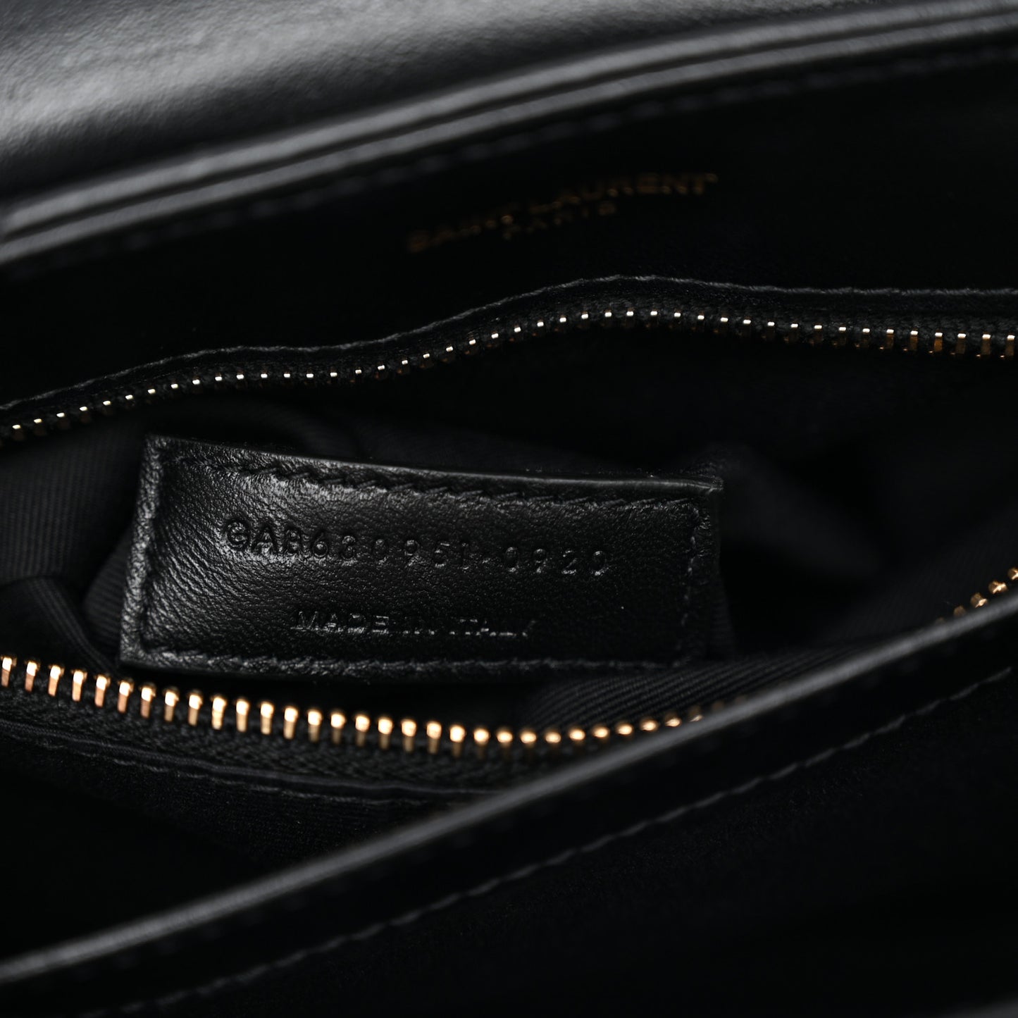 Calfskin Y Quilted Monogram Toy Loulou Crossbody Bag Black