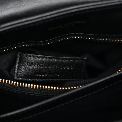 Saint Laurent Calfskin Y Quilted Monogram Toy Loulou Crossbody Bag Black 6 of 12