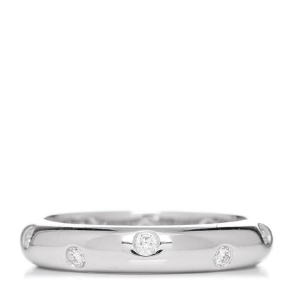 Tiffany Platinum Diamond 4mm Etoile Band Ring 54 6.75 1 of 5