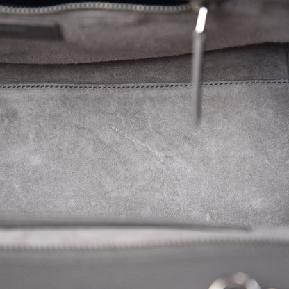 Saint Laurent Grained Calfskin Small Cabas Rive Gauche Fog 8 of 14