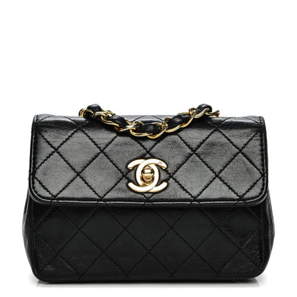 Chanel Lambskin Quilted Mini Flap Black 1 of 7