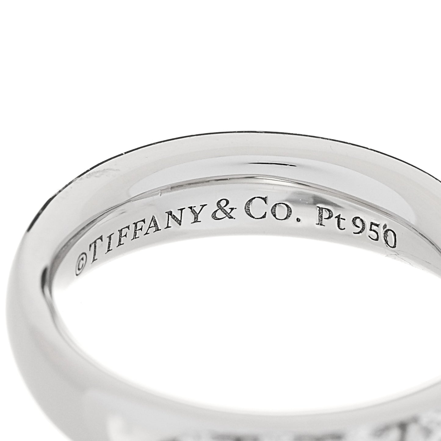 Platinum Diamond 4.3mm Harmony Band Ring 49 4.75