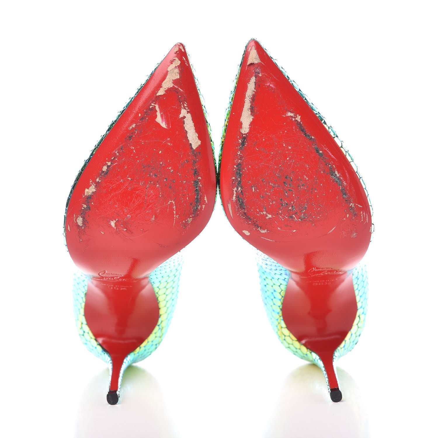 Christian Louboutin Specchio Ruche Pigalle Follies 100 Pumps 36.5 Taiga 7 of 11