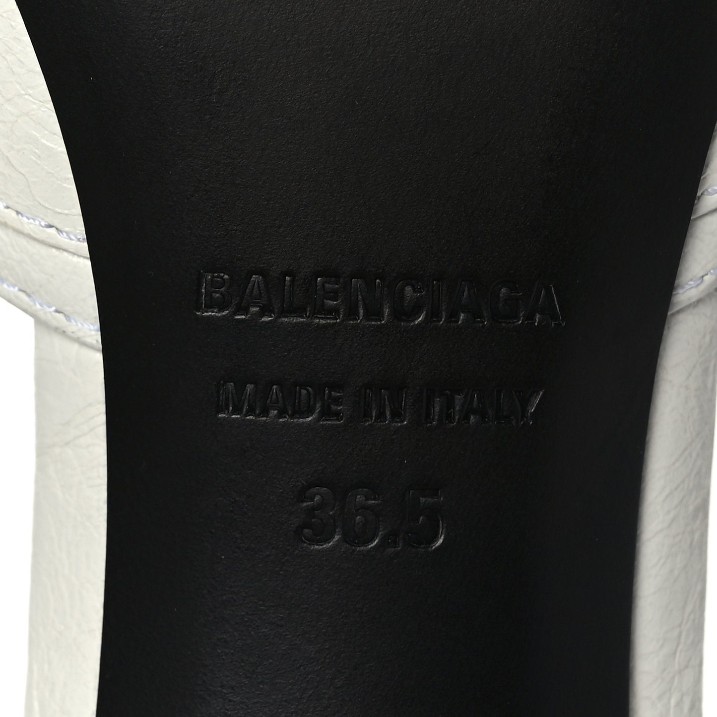 Agneau Arena Cagole 50mm Slide Sandals 36.5 Optic White